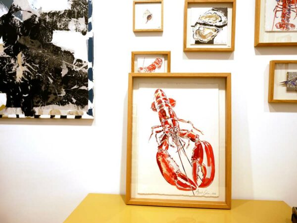 Croquis de homard réalisé par l'artiste peintre Anaïs Colin