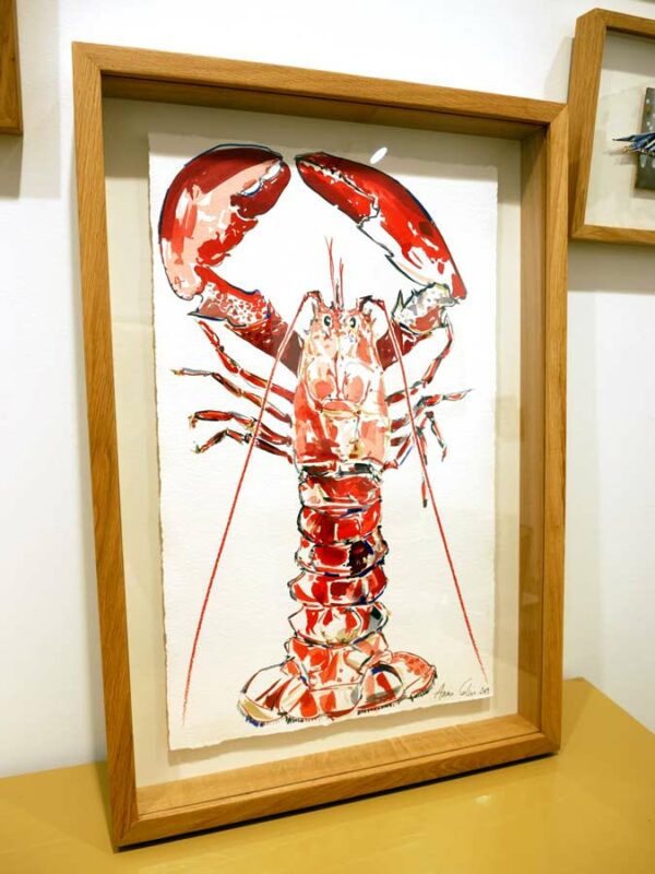 Croquis de homard réalisé par l'artiste peintre Anaïs Colin